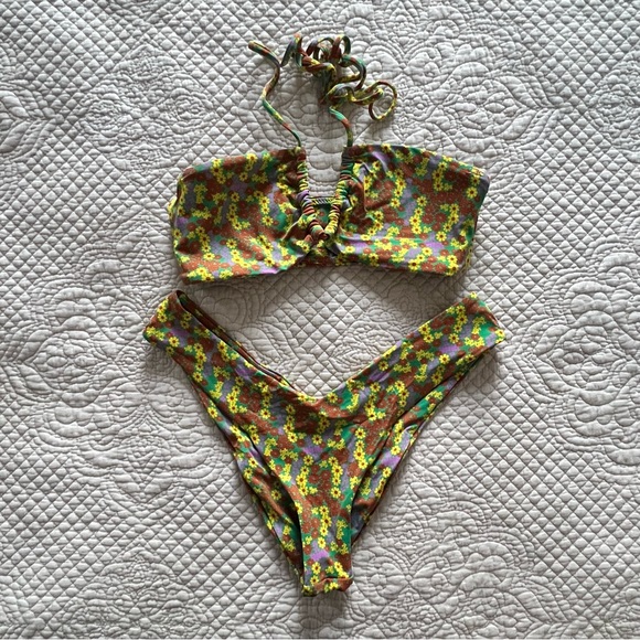 NWOT Urban Outfitters Out From Under Dylan Floral Bikini Set - Picture 4 of 12